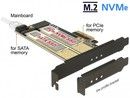 De-lock PCI Express x4 Card > 1 x internal M.2 Key B + 1 x internal NVMe M.2 K