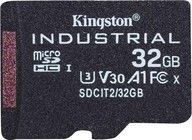 Kingston 32GB microSDHC Industrial C10 A1 pSLC Card + SD Adapter