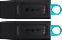 Kingston 64GB USB3.2 Gen 1 DataTraveler Exodia (Black + Teal) - 2 Pcs