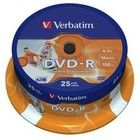 Verbatim DVD-R 16x 4,7GB printable spindle (25)