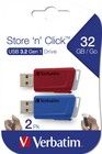 Verbatim Store N Click USB 3.0 2x 32GB Red & Blue