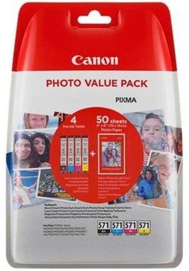 Canon CLI-571XL value pack &amp; 10x15 PP 201 (50)