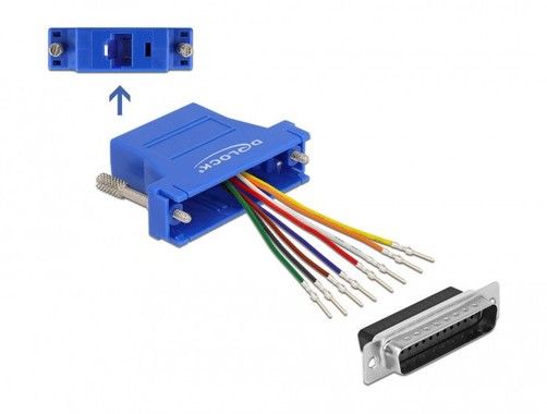 De-lock Delock Adapter D-Sub 25 pin male to RJ45 female Assembly Kit blue