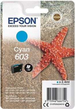 Epson T03U Cyan 603 Ink Cartridge