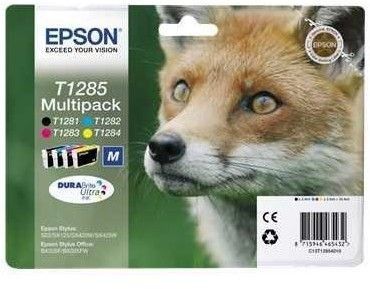 Epson T1285 Multi Pack Ink Cartridge w/alarm